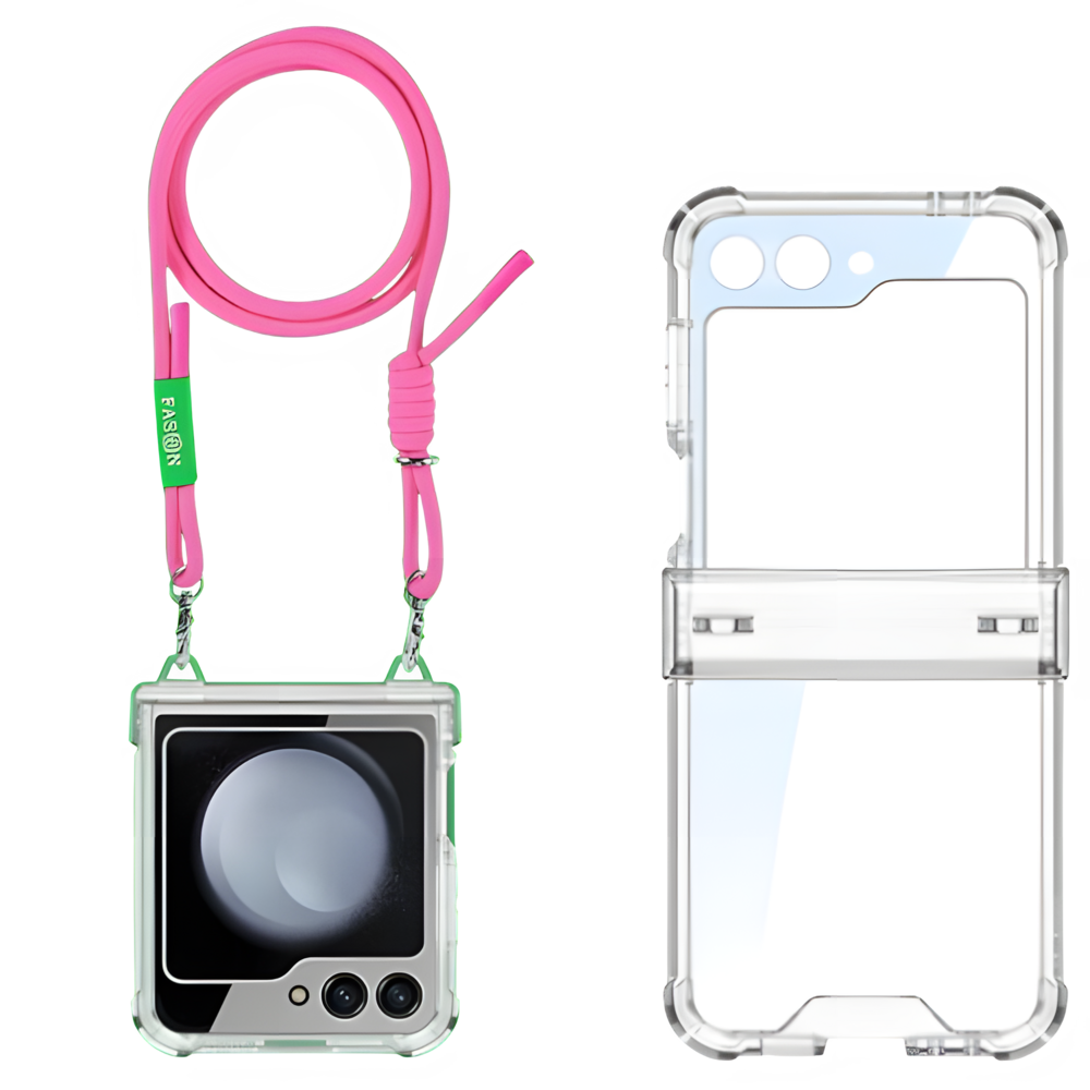Airbag Hinge Full Coverage Case with Crossbody Rope