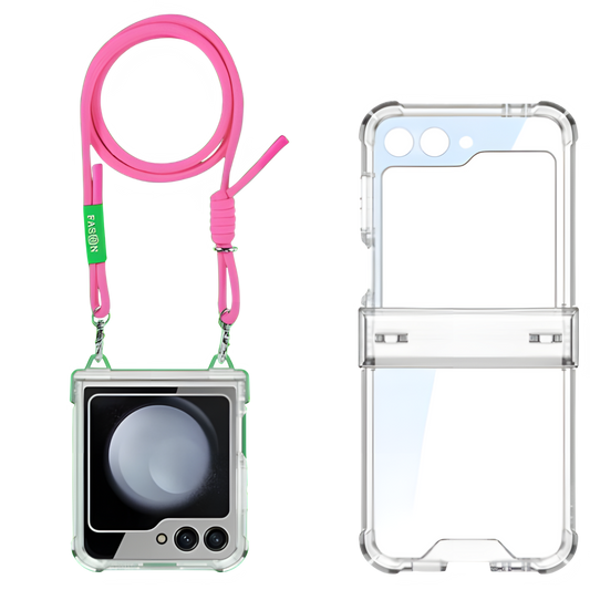 Airbag Hinge Full Coverage Case with Crossbody Rope