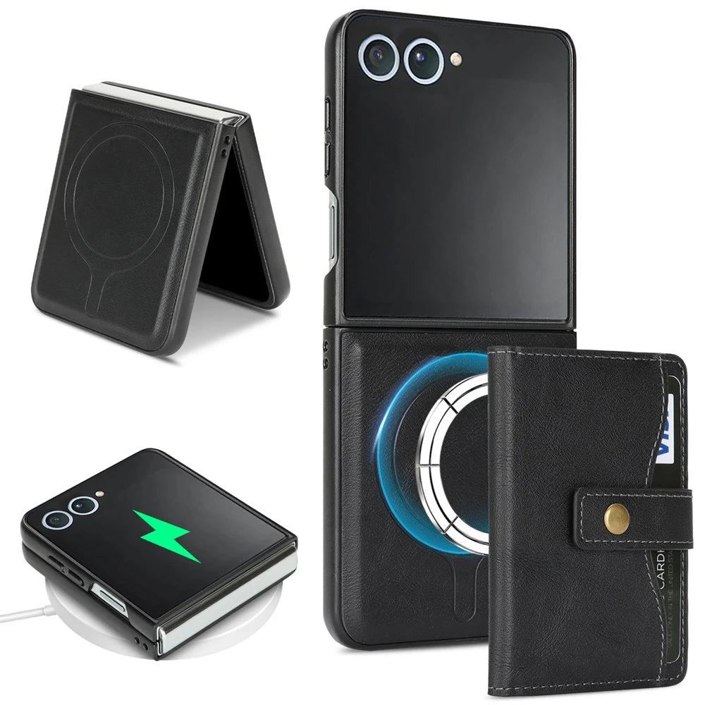 Galaxy Z Flip 7 MagSafe Wallet Leather Case