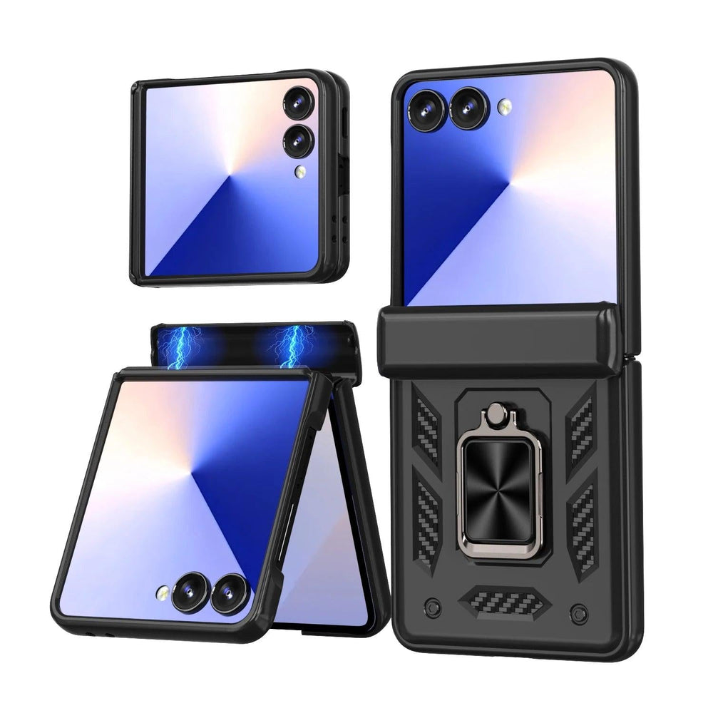 Galaxy Z Flip 7 Shockproof Armor Ring Case