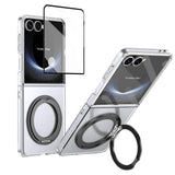 Galaxy Z Flip 8 Clear Magnetic Kickstand Case