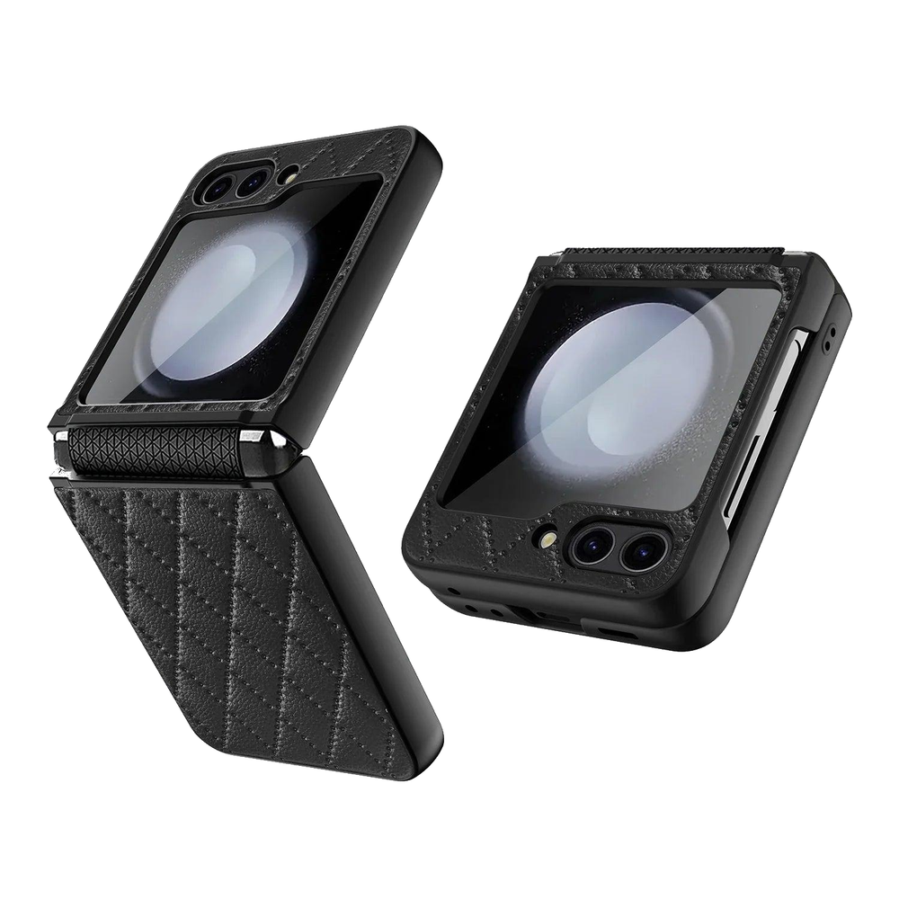 Galaxy Z Flip 6 Elegant Slim Leather Protection Case