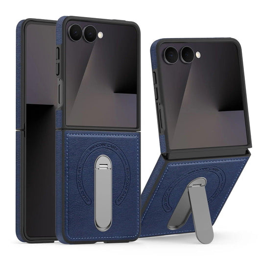 Leather Kickstand Shield Case