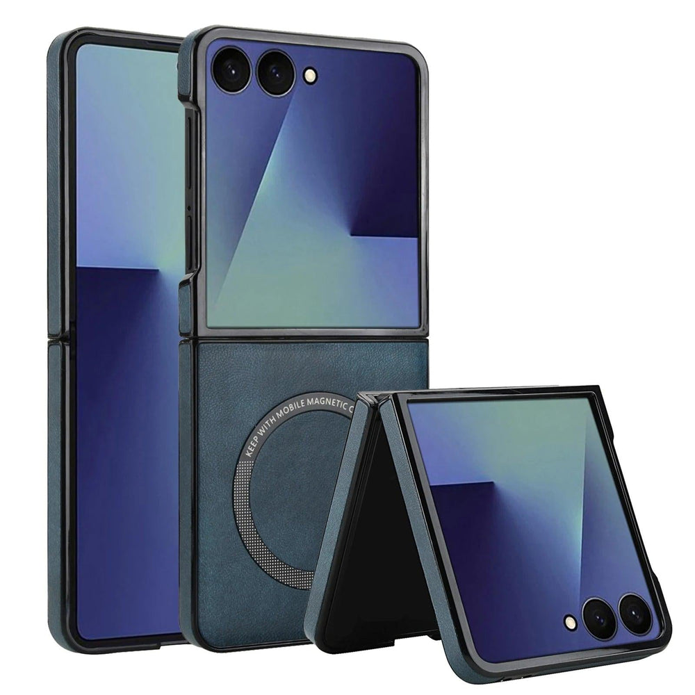 Galaxy Z Flip 7 Signature Magnetic Leather Case