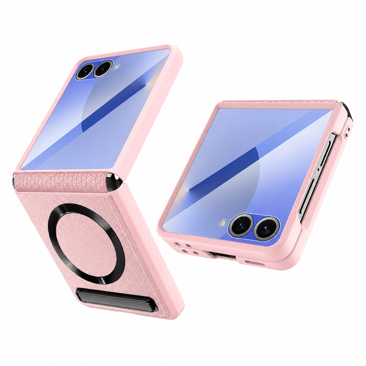 Galaxy Z Flip 7 Leather Magnetic Stand Case