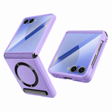 Galaxy Z Flip 7 Leather Magnetic Stand Case