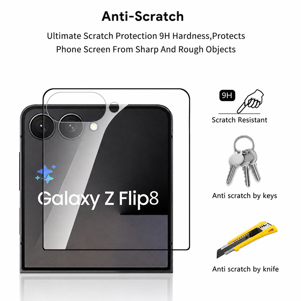 Galaxy Z Flip 8 3-Pack Tempered Glass Screen Protector