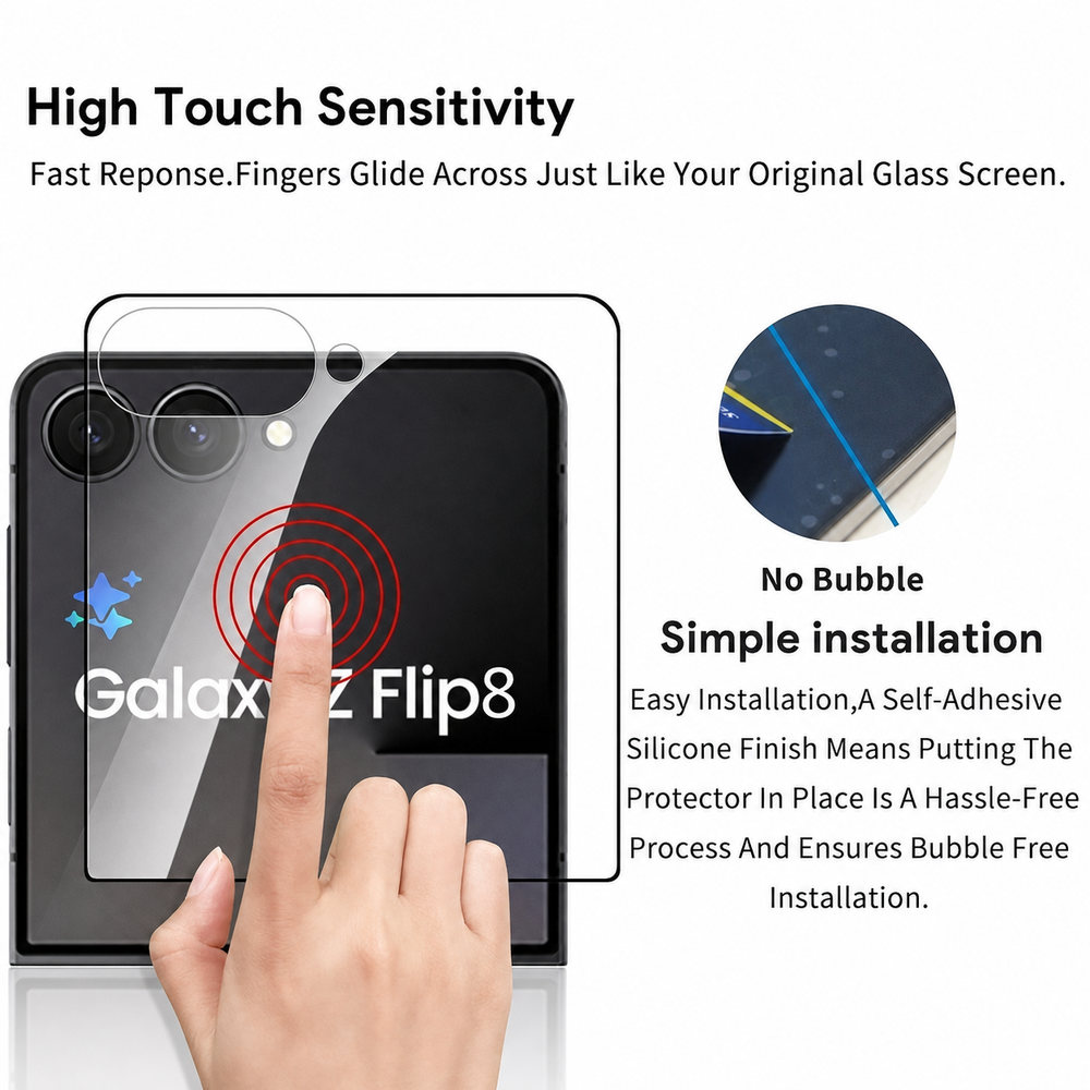 Galaxy Z Flip 8 3-Pack Tempered Glass Screen Protector