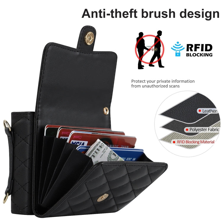 Galaxy Z Flip 5 Rhombic Card Lanyard Case