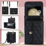 Galaxy Z Flip 6 Rhombic Card Lanyard Case
