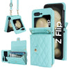 Rhombic Texture Card Holder Case with Long Lanyard