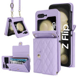 Galaxy Z Flip 6 Rhombic Card Lanyard Case