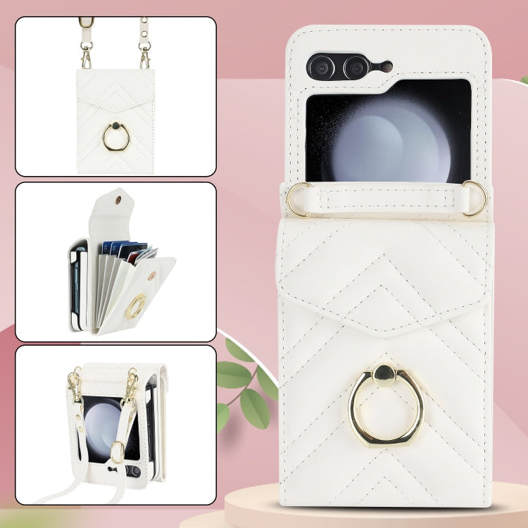 Galaxy Z Flip 7 V-Shaped Ring Holder Case