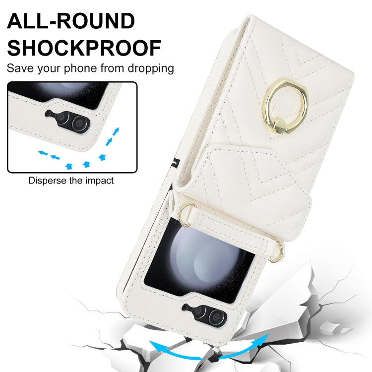 Galaxy Z Flip 5 V-Shaped Ring Holder Case