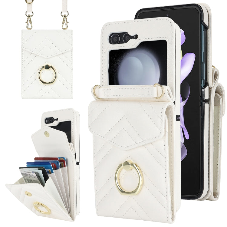Galaxy Z Flip 7 V-Shaped Ring Holder Case