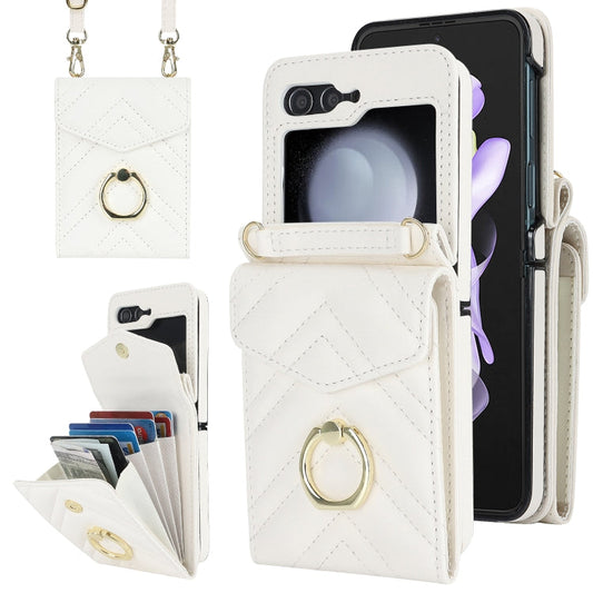 Galaxy Z Flip 7 V-Shaped Ring Holder Case