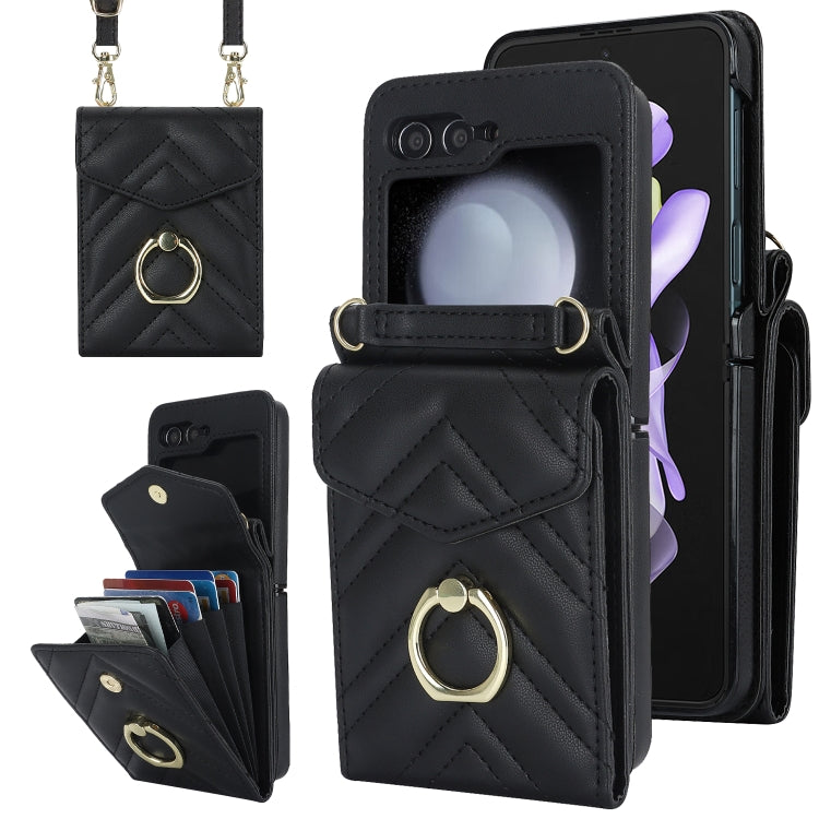 Galaxy Z Flip 7 V-Shaped Ring Holder Case
