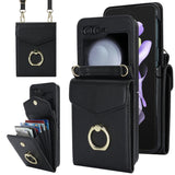 Galaxy Z Flip 5 Litchi Ring Holder Case