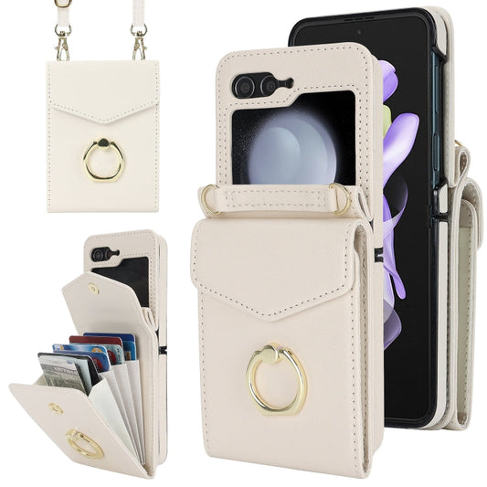Galaxy Z Flip 6 Litchi Ring Holder Case