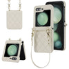 Rhombic Texture Case with Long & Short Lanyard