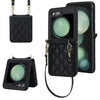 Rhombic Texture Case with Long & Short Lanyard