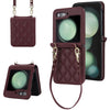 Rhombic Texture Case with Long & Short Lanyard