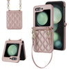 Rhombic Texture Case with Long & Short Lanyard