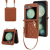 Rhombic Texture Case with Long & Short Lanyard