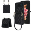 Rhombic Texture Case with Long & Short Lanyard