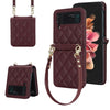 Rhombic Texture Case with Long & Short Lanyard