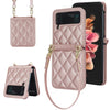 Rhombic Texture Case with Long & Short Lanyard