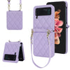 Rhombic Texture Case with Long & Short Lanyard