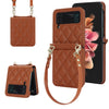 Rhombic Texture Case with Long & Short Lanyard