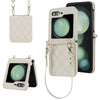 Rhombic Texture Case with Long & Short Lanyard