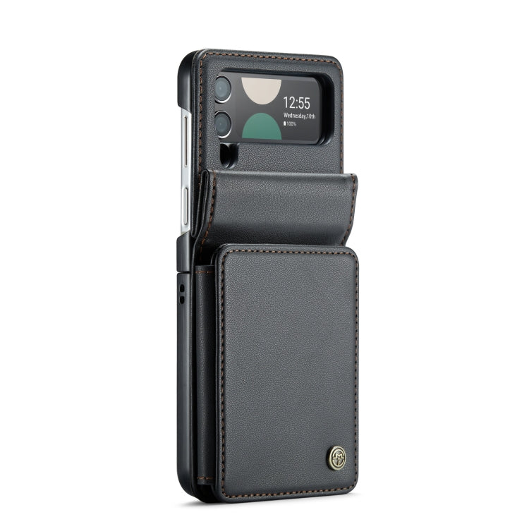 Galaxy Z Flip 4 Business Style Leather Case with Secure Card Holder