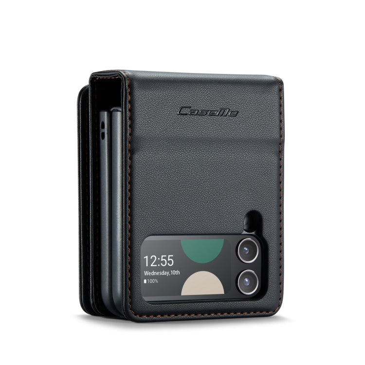 Galaxy Z Flip 4 Business Style Leather Case with Secure Card Holder