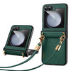 Elegant Rhombic Texture Case with Lanyard