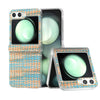 3-in-1 Colorful Rhombic Texture Case with Frosted Frame