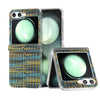 3-in-1 Colorful Rhombic Texture Case with Frosted Frame