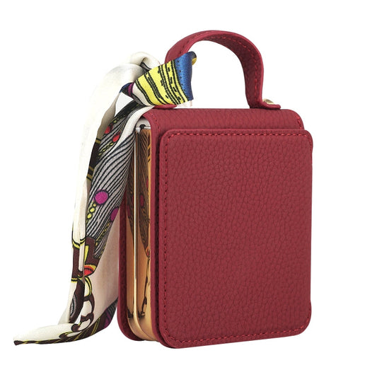 Galaxy Z Flip 8 Litchi Mirror Scarf Case