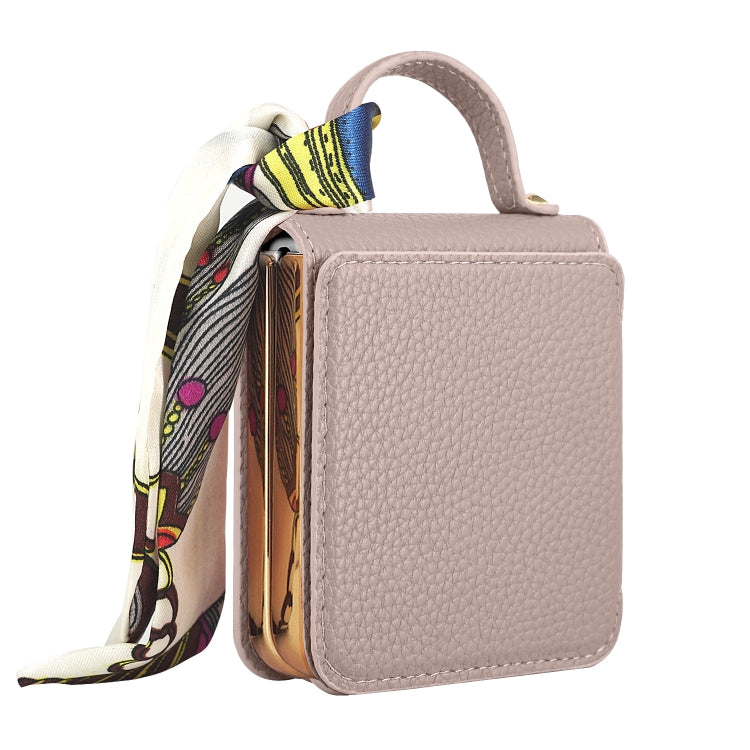 Galaxy Z Flip 8 Litchi Mirror Scarf Case