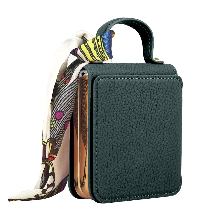 Galaxy Z Flip 8 Litchi Mirror Scarf Case
