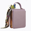 Litchi Pattern Mirror Case with Silk Scarf