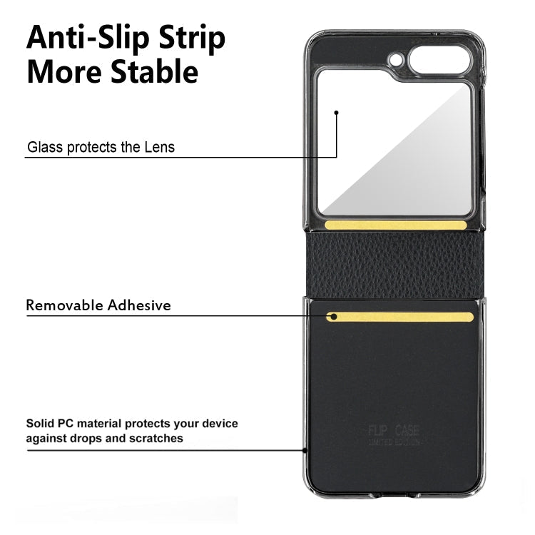 Galaxy Z Flip 7 Litchi Mirror Scarf Case