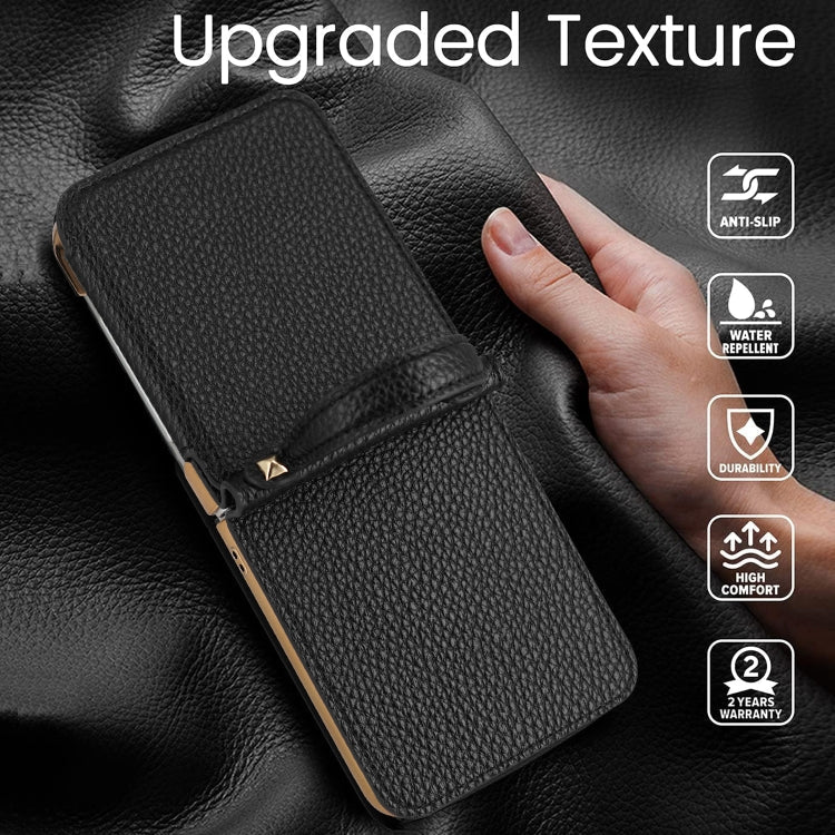 Galaxy Z Flip 6 Litchi Mirror Scarf Case