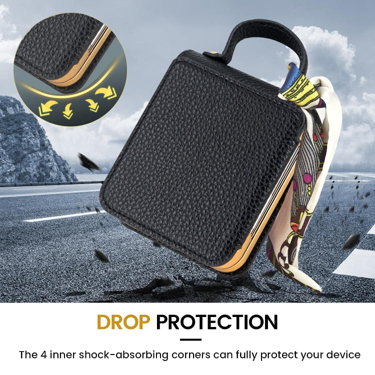 Galaxy Z Flip 6 Litchi Mirror Scarf Case