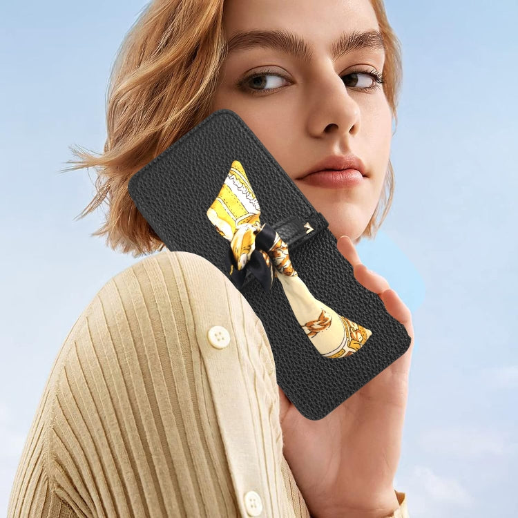 Galaxy Z Flip 5 Litchi Mirror Scarf Case