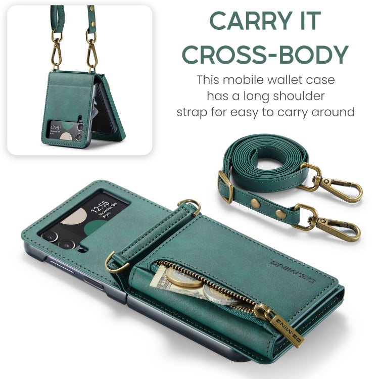 Galaxy Z Flip 7 Zipper Card Lanyard Case