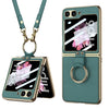 Electroplating Leather Case with Ring & Strap