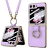 Electroplating Leather Case with Ring & Strap